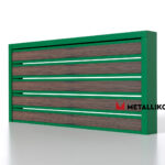 Планкен для забора Printec под дерево 120 mm RAL 6002 – покрытие матовое, толщина 0,45 мм в Уфе | фото 1