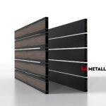 Планкен для забора Printec под дерево 120 mm RAL 9005 – покрытие порошковое, толщина 0,45 мм в Уфе | фото 2