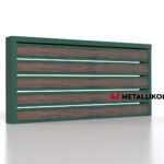 Планкен для забора Printec под дерево 120 mm RAL 6005 – покрытие матовое, толщина 0,45 мм в Уфе | фото 4